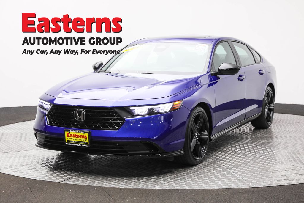 Blue 2025 Honda Accord Hybrid Sedan Front-Wheel Drive Continuously Variable Transmission