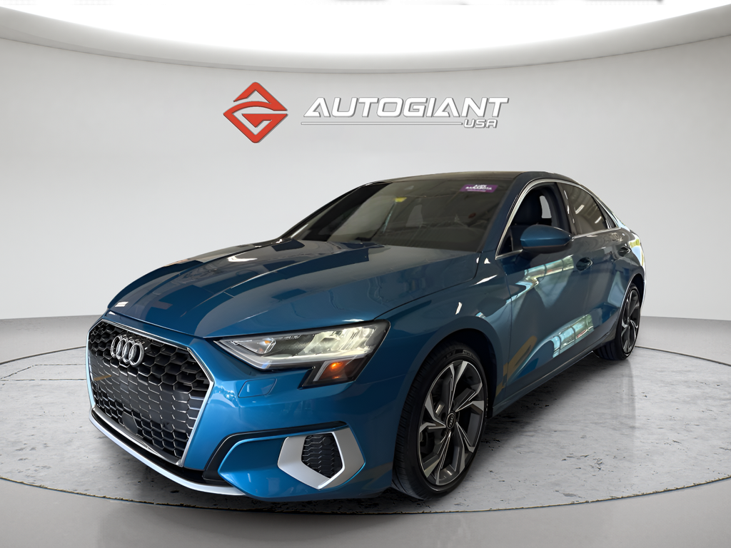 Blue 2022 Audi A3 Sedan Front-Wheel Drive 7-Speed Automatic