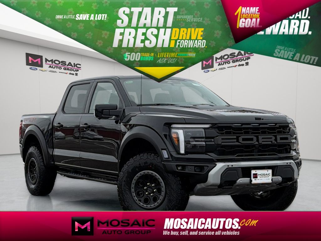 Agate Black Metallic 2026 Ford F-150 Raptor SuperCrew 4WD Pickup Truck Four-Wheel Drive Automatic