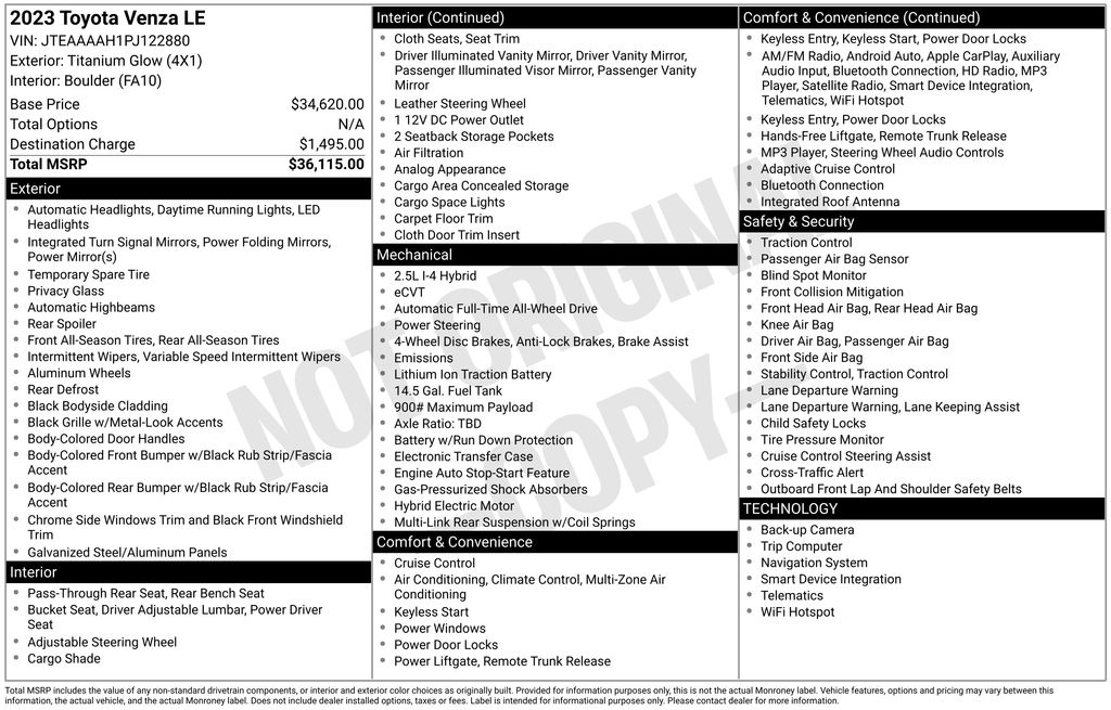 Thumbnail: 2023 Toyota Venza - 18