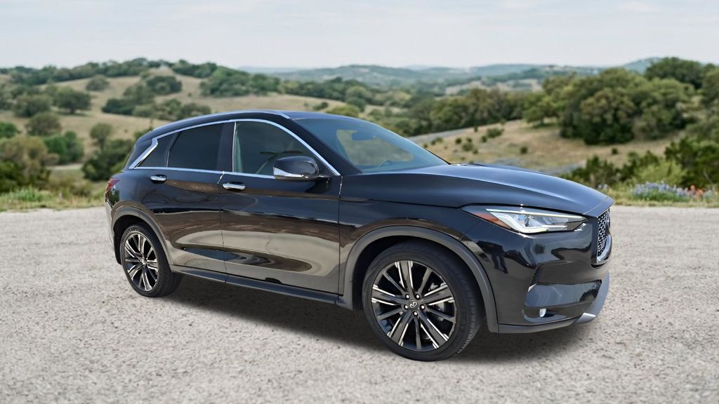 Black Obsidian 2022 INFINITI QX50 Luxe FWD SUV / Crossover Front-Wheel Drive Continuously Variable Transmission