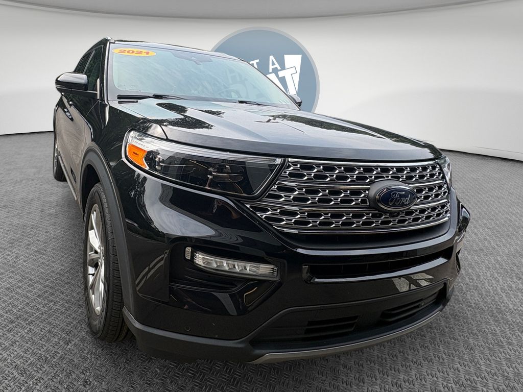 Black Metallic 2021 Ford Explorer SUV / Crossover All-Wheel Drive Automatic
