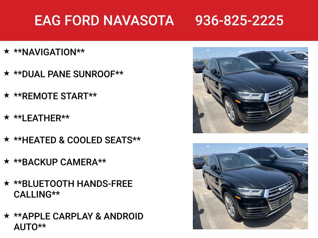 2018 Audi Q5 2.0T Premium Plus Black at DeMontrond Auto Country