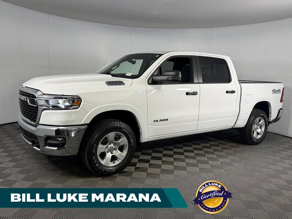 Bright White Clearcoat 2025 RAM 1500 Pickup Truck Four-Wheel Drive 8-Speed Automatic