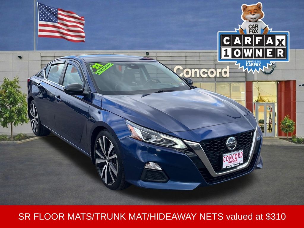 Deep Blue Pearl 2021 Nissan Altima Sedan Front-Wheel Drive Continuously Variable Transmission