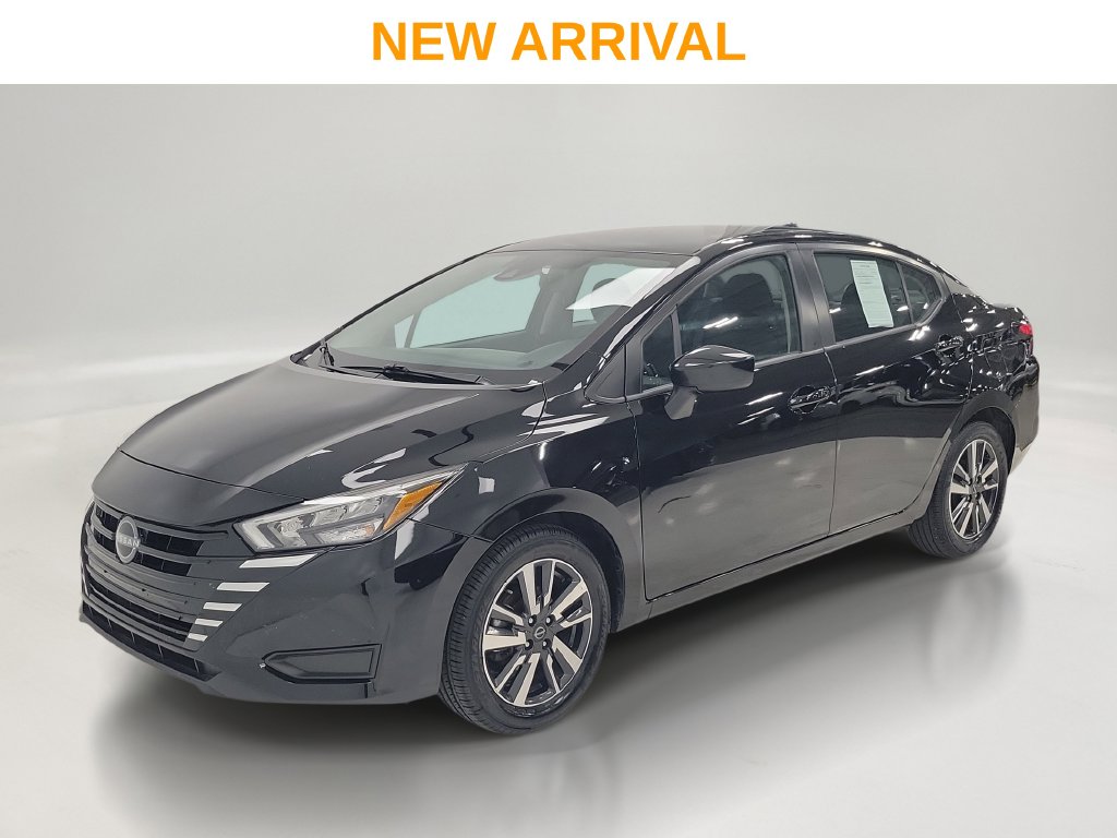 Super Black Metallic 2025 Nissan Versa Sedan Front-Wheel Drive Continuously Variable Transmission