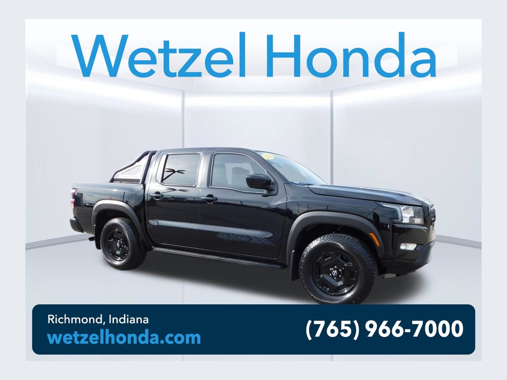 Super Black 2024 Nissan Frontier Pickup Truck Four-Wheel Drive 9-Speed Automatic Overdrive