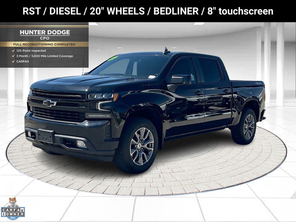Black 2022 Chevrolet Silverado 1500 Pickup Truck Four-Wheel Drive Automatic