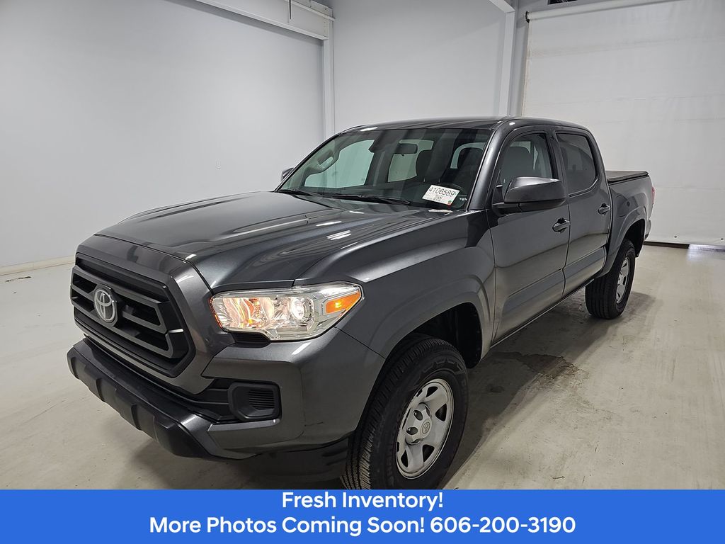Magnetic Gray Metallic 2023 Toyota Tacoma SR V6 Double Cab 4WD Pickup Truck Four-Wheel Drive 6-Speed Automatic