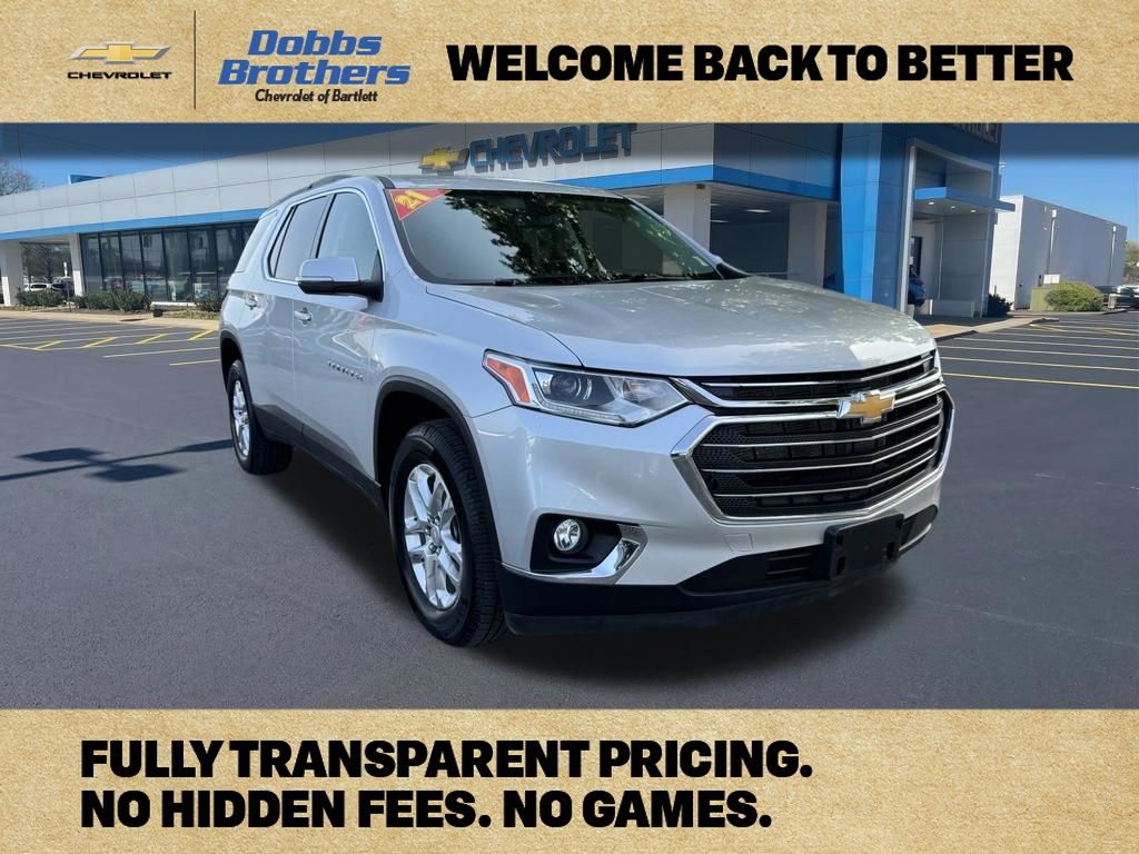 Silver Ice Metallic 2021 Chevrolet Traverse SUV / Crossover Front-Wheel Drive 9-Speed Automatic