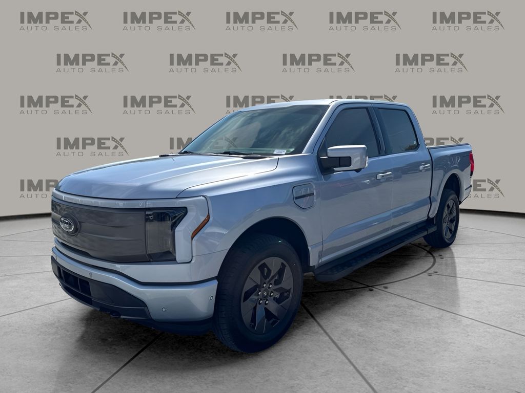 Blue Silver Metallic 2022 Ford F-150 Lightning Pickup Truck All-Wheel Drive Automatic