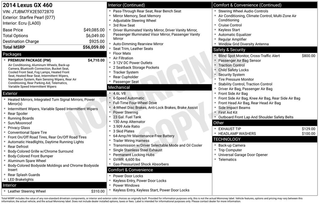 Used Car 2014 Lexus Gx  460 For Sale Under $25,000 In Austin, Texas