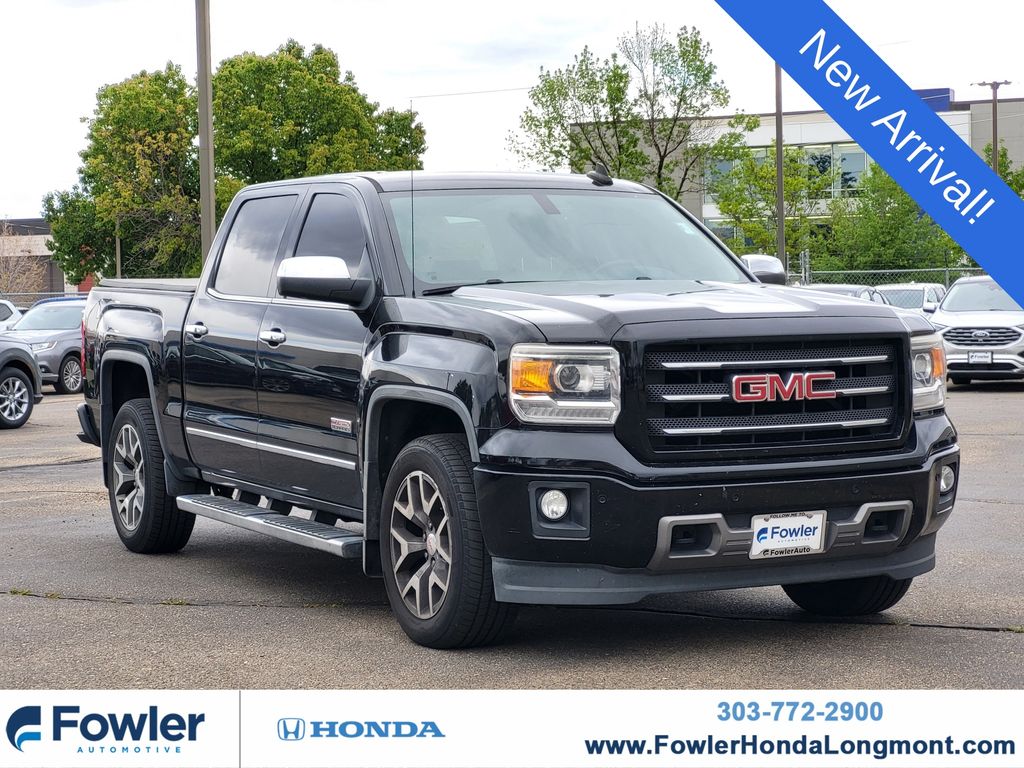 Onyx Black 2015 GMC Sierra 1500 SLT Crew Cab 4WD Pickup Truck Four-Wheel Drive 6-Speed Automatic Overdrive