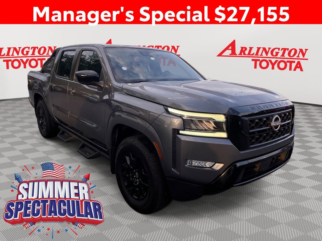 Gray (Gun Metallic) 2023 Nissan Frontier Pickup Truck 4X2 9-Speed Automatic