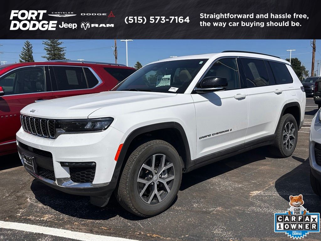 Bright White Clearcoat 2025 Jeep Grand Cherokee L SUV / Crossover Four-Wheel Drive 8-Speed Automatic
