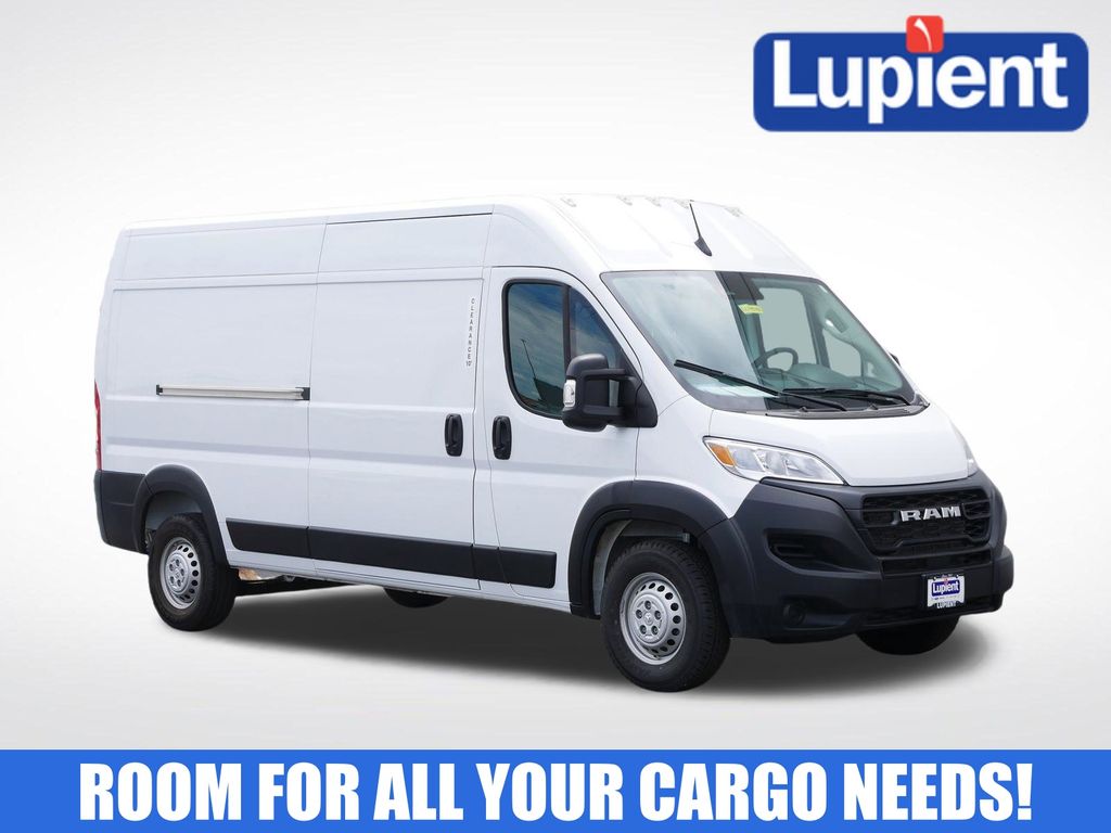 Bright White Clearcoat 2025 RAM ProMaster 2500 SLT+ 159 High Roof Cargo Van FWD Van Front-Wheel Drive 9-Speed Automatic