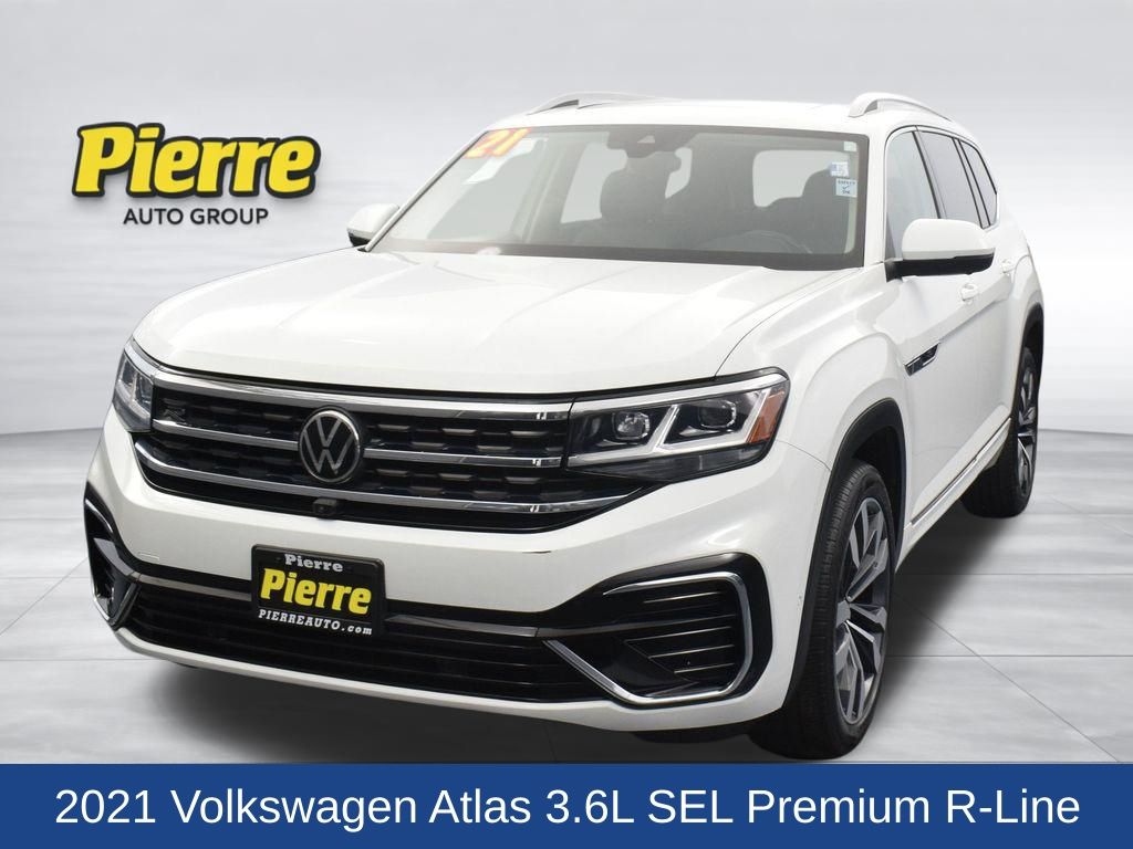 Pure White 2021 Volkswagen Atlas V6 SEL Premium R-Line 4Motion SUV / Crossover All-Wheel Drive 8-Speed Automatic