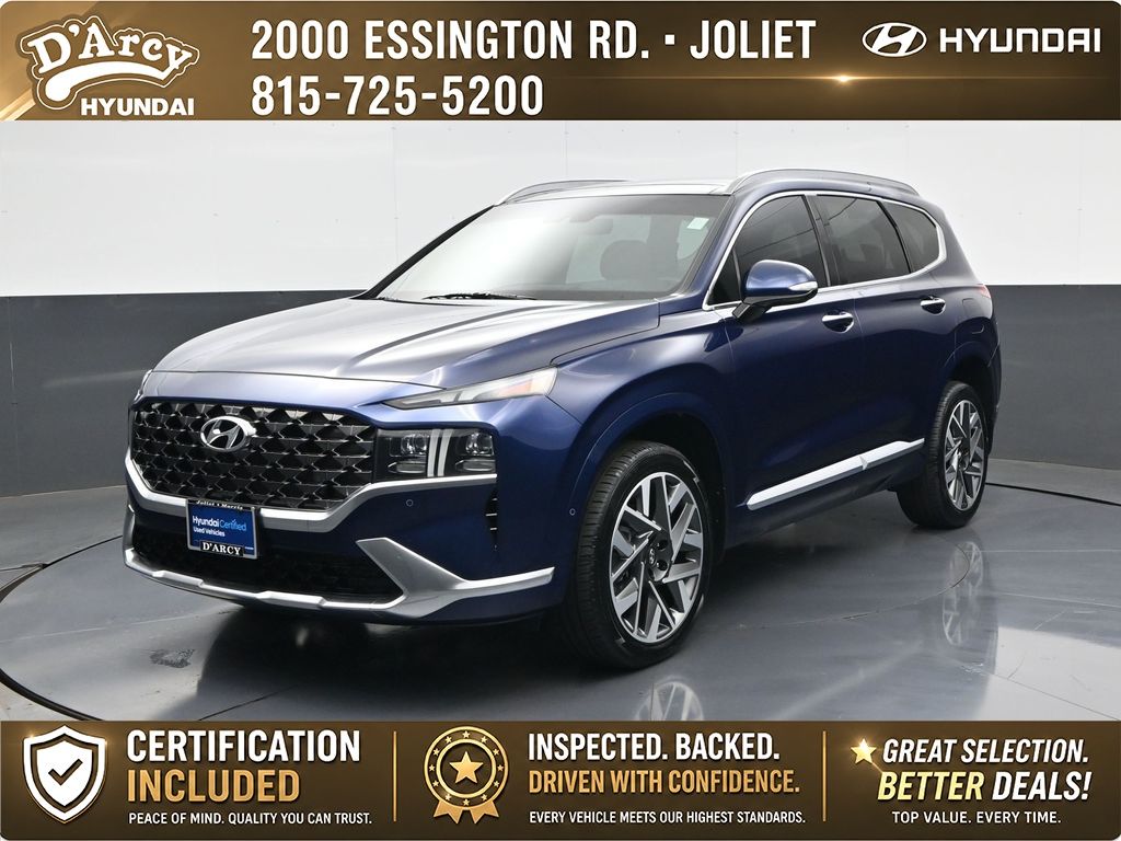 Stormy Blue 2022 Hyundai Santa Fe SUV / Crossover All-Wheel Drive Automatic