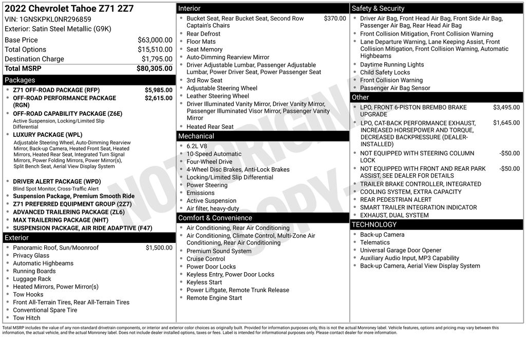 Used 2022 Chevrolet Tahoe SUV