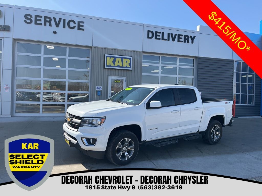 White 2017 Chevrolet Colorado Z71 Crew Cab 4WD Pickup Truck Four-Wheel Drive 8-Speed Automatic