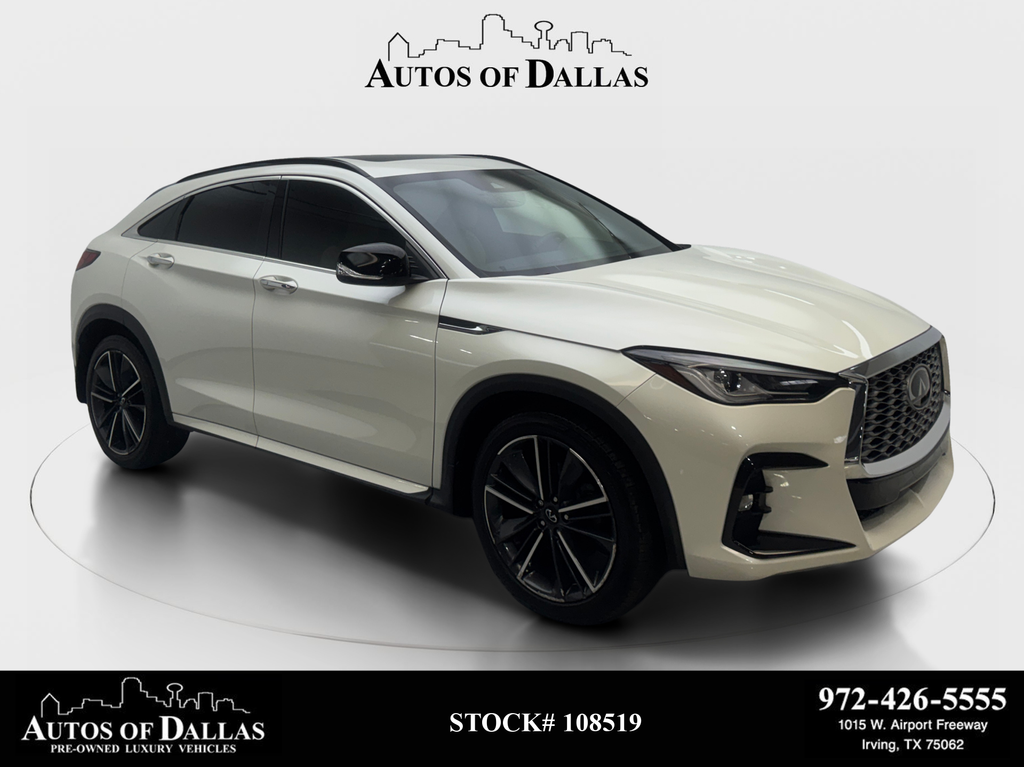 Majestic White 2023 INFINITI QX55 Luxe AWD SUV / Crossover All-Wheel Drive Continuously Variable Transmission