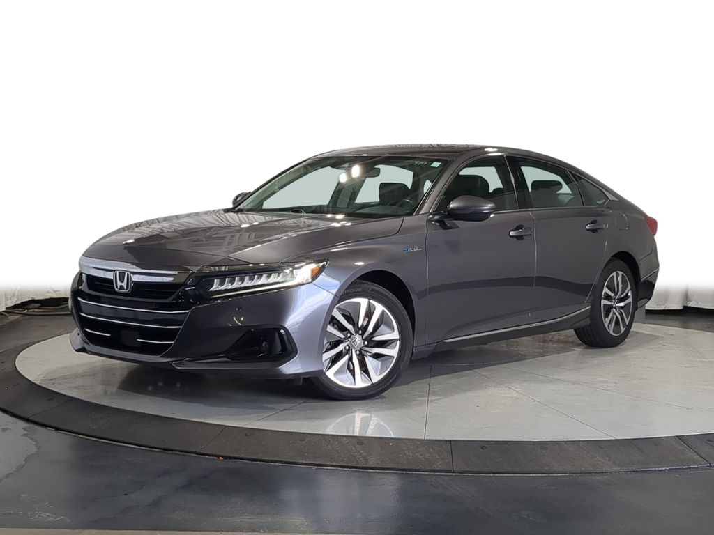 Gray 2022 Honda Accord Hybrid EX-L FWD Sedan Front-Wheel Drive Continuously Variable Transmission