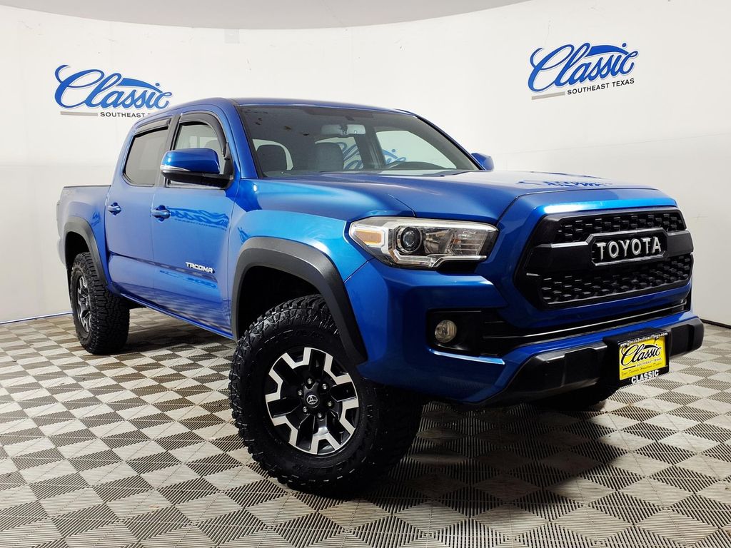 Blazing Blue 2017 Toyota Tacoma Pickup Truck Four-Wheel Drive 6-Speed Automatic