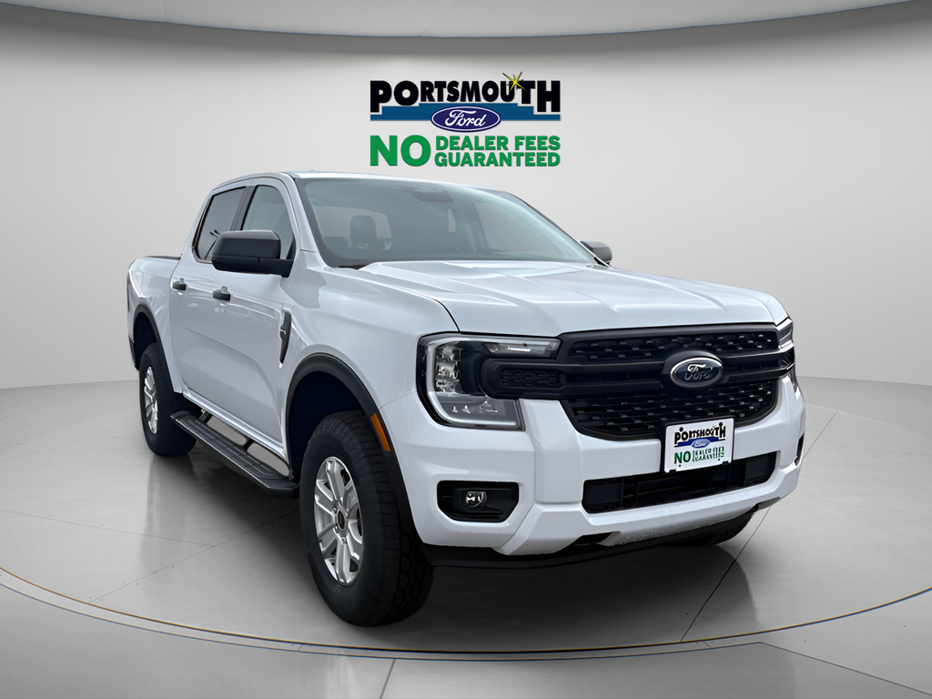 Oxford White 2025 Ford Ranger XL SuperCrew 4WD Pickup Truck Four-Wheel Drive Automatic