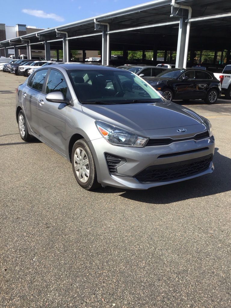 Steel Gray 2021 Kia Rio S FWD Sedan Front-Wheel Drive Continuously Variable Transmission