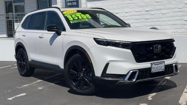 Platinum White Pearl 2023 Honda CR-V Hybrid Sport Touring AWD SUV / Crossover All-Wheel Drive Continuously Variable Transmission