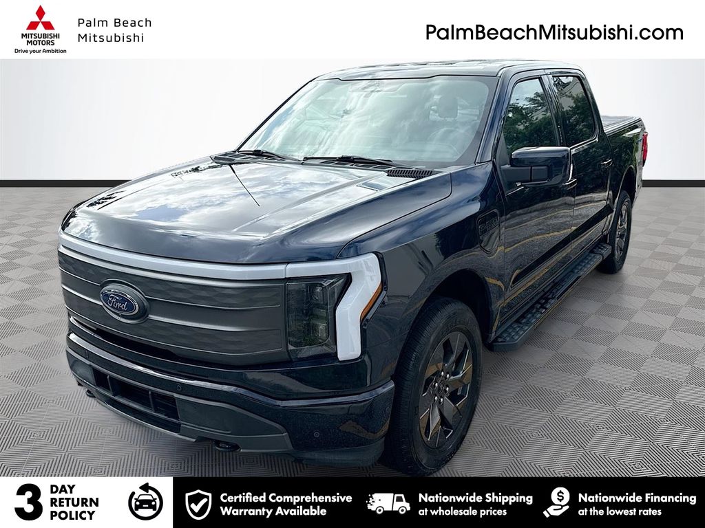 Blue Metallic 2022 Ford F-150 Lightning Lariat SuperCrew AWD Pickup Truck All-Wheel Drive Automatic