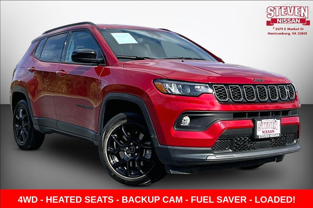 Red Hot Pearlcoat 2025 Jeep Compass Latitude 4WD SUV / Crossover Four-Wheel Drive 8-Speed Automatic
