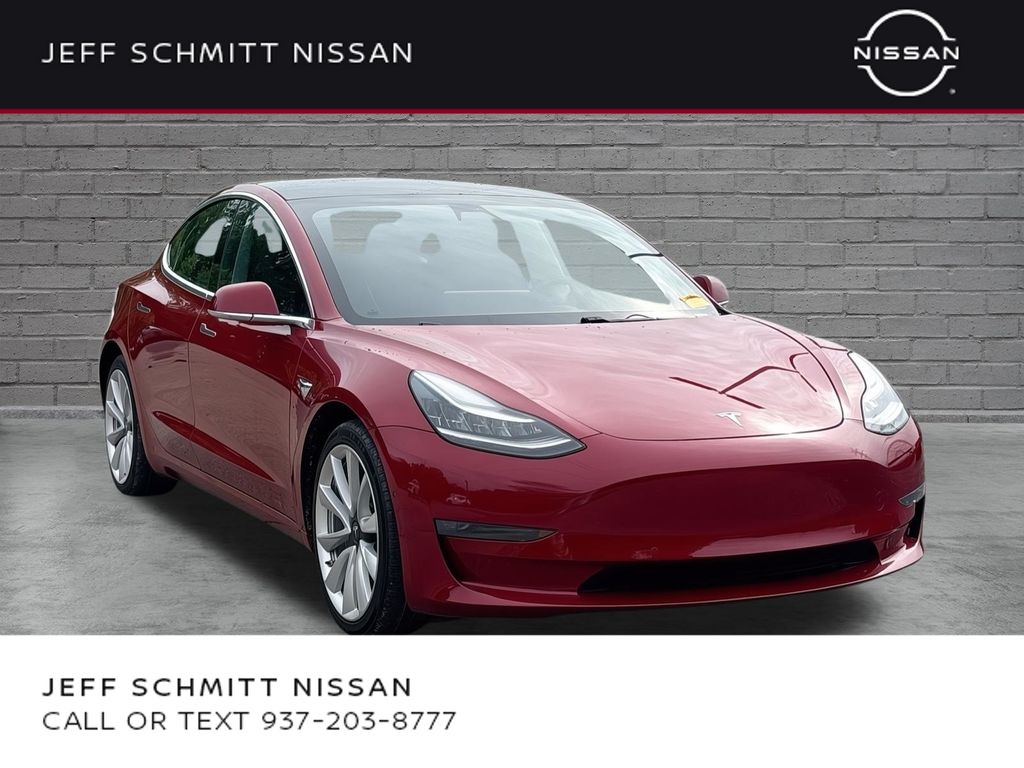 Red Multi-Coat 2019 Tesla Model 3 Sedan All-Wheel Drive 1-Speed Automatic