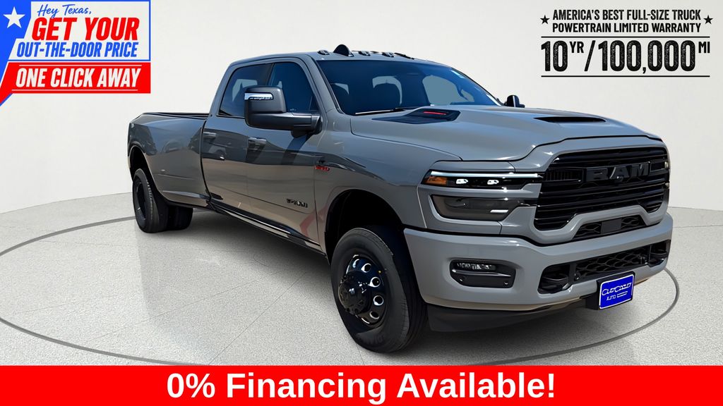Ceramic Gray Clearcoat 2026 RAM 3500 Laramie Crew Cab LB DRW 4WD Pickup Truck Four-Wheel Drive 8-Speed Automatic