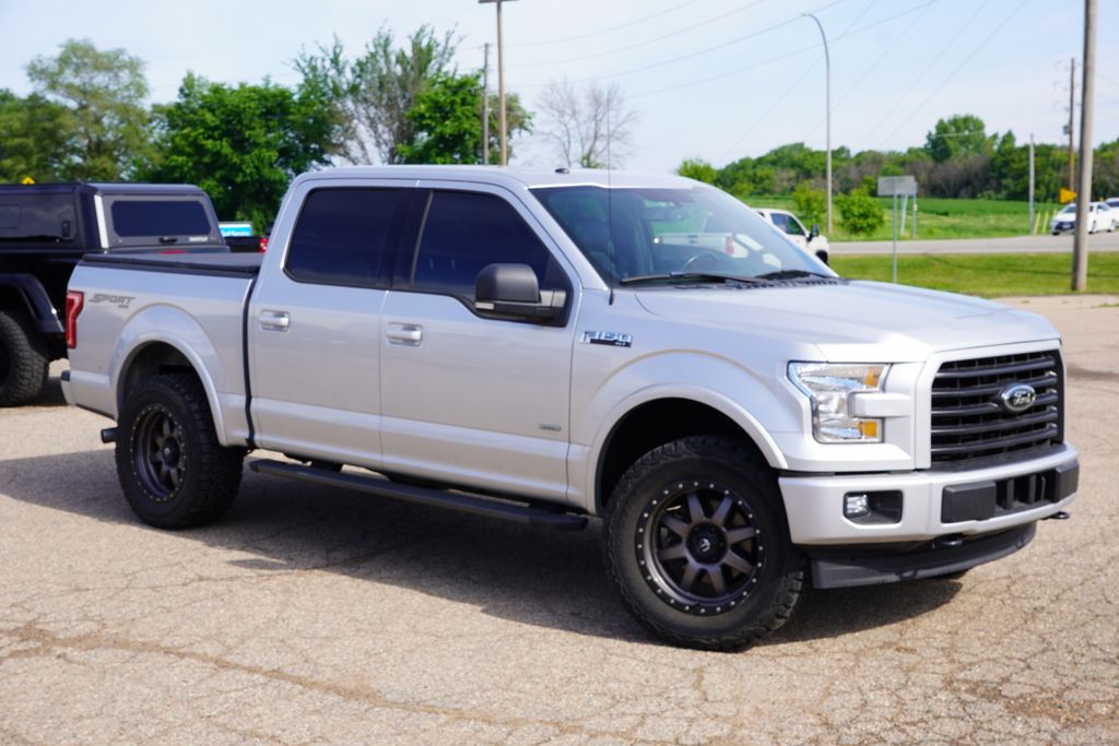 Ingot Silver Metallic 2017 Ford F-150 XLT SuperCrew 4WD Pickup Truck Four-Wheel Drive Automatic