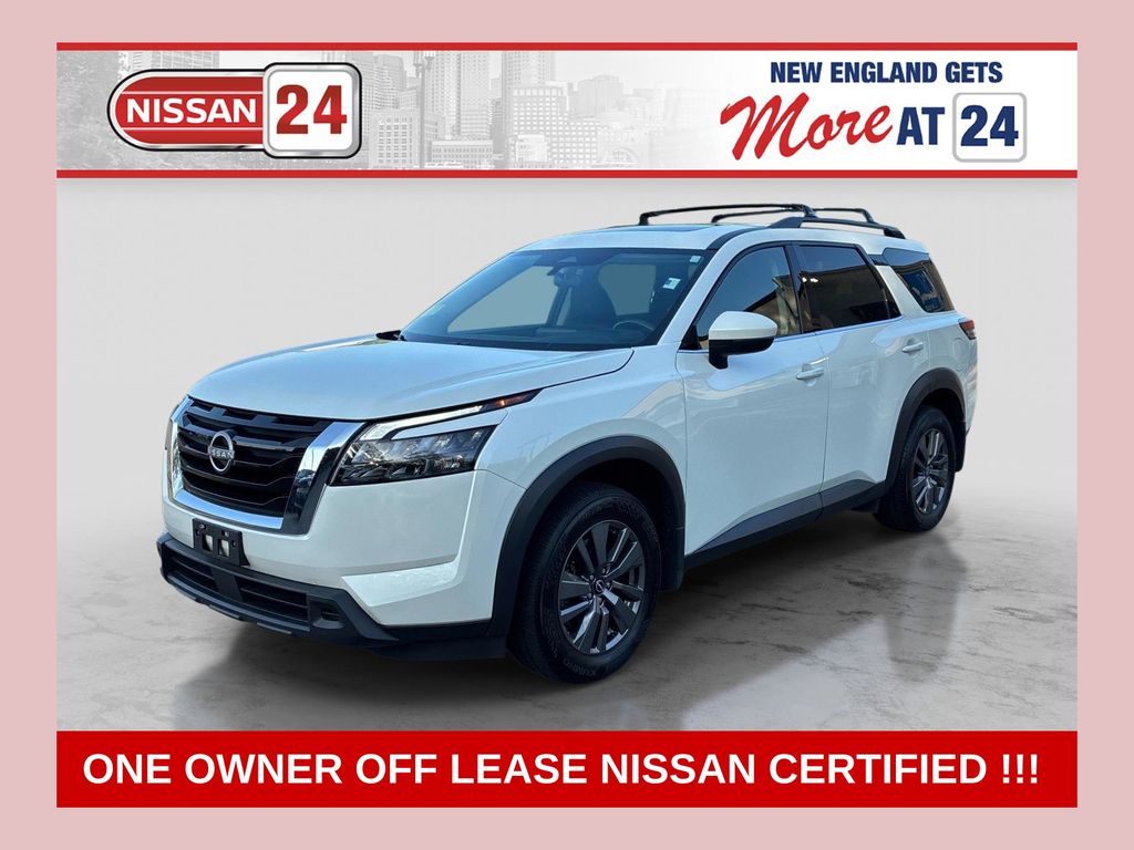 Pearl White 2023 Nissan Pathfinder SUV / Crossover All-Wheel Drive 9-Speed Automatic