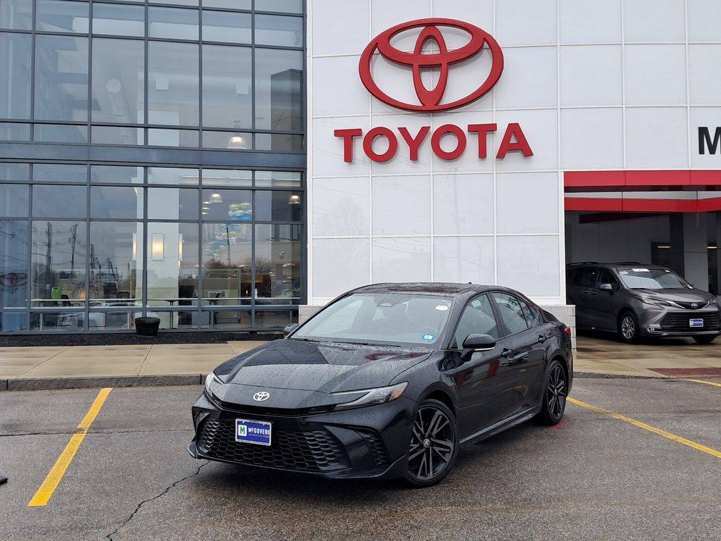 Midnight Black Metallic 2025 Toyota Camry XSE FWD Sedan Front-Wheel Drive Continuously Variable Transmission