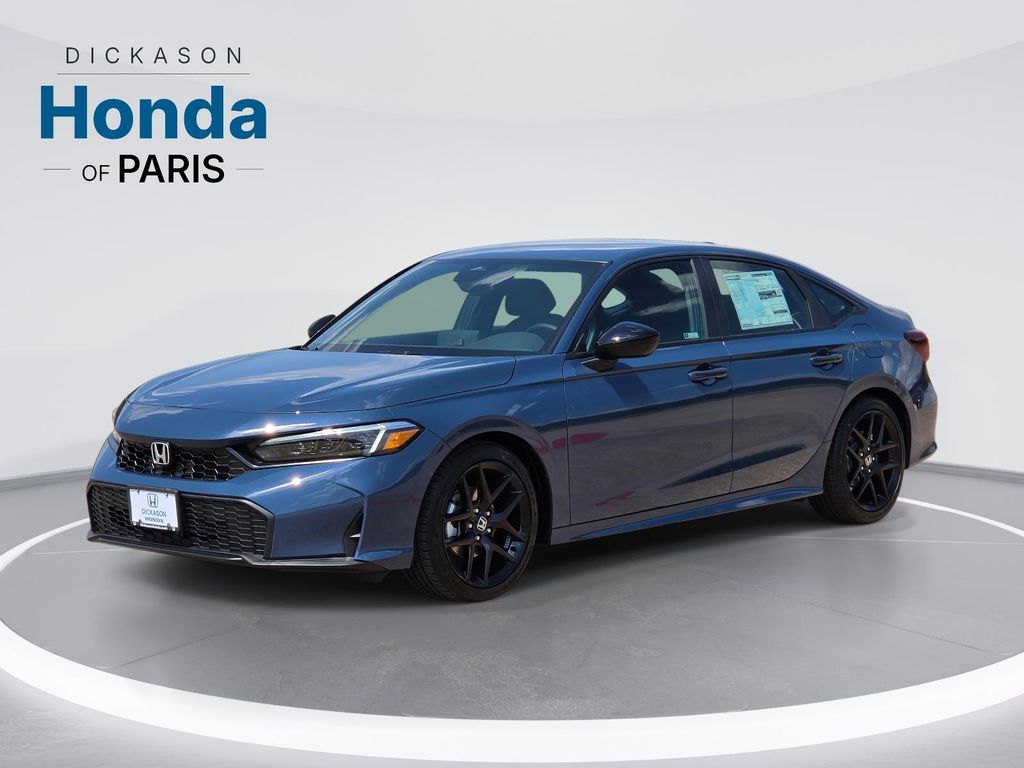 Blue Lagoon Pearl 2026 Honda Civic Sedan Front-Wheel Drive Continuously Variable Transmission