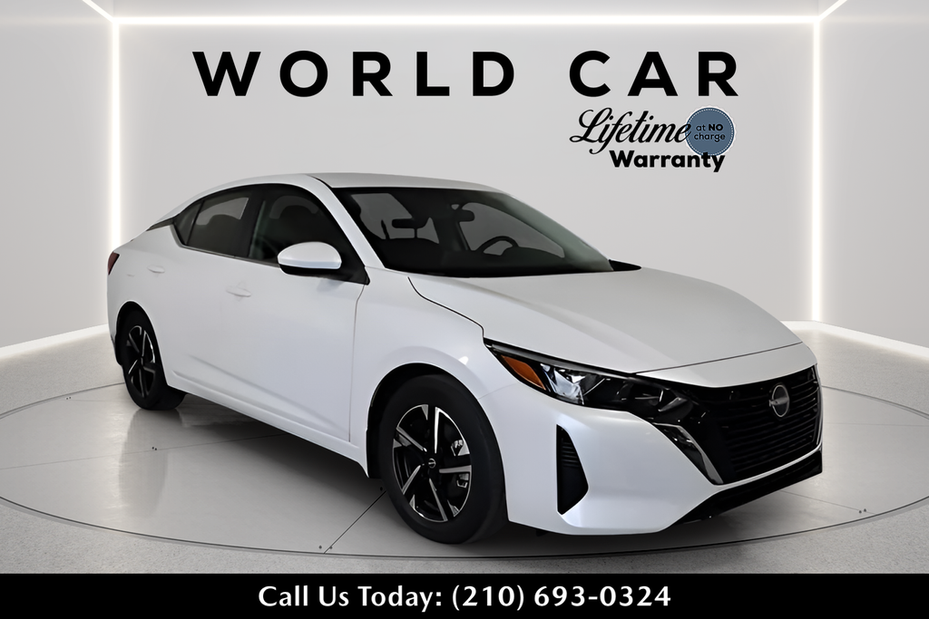 Aspen White Tricoat 2025 Nissan Sentra SV FWD Sedan Front-Wheel Drive Continuously Variable Transmission