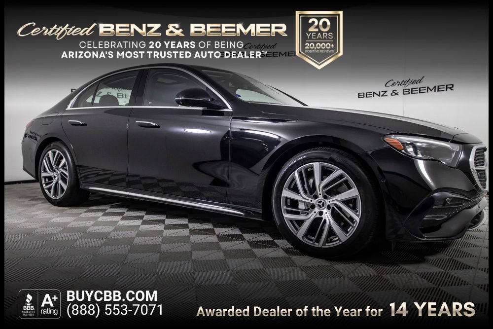 Black 2025 Mercedes-Benz E-Class Sedan Rear-Wheel Drive 9-Speed Automatic