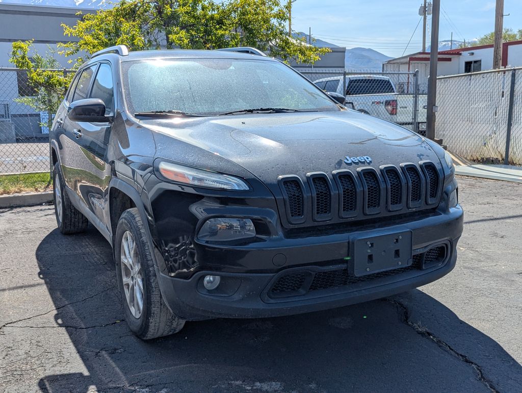 Brilliant Black Crystal Pearlcoat 2014 Jeep Cherokee SUV / Crossover Four-Wheel Drive 9-Speed Automatic