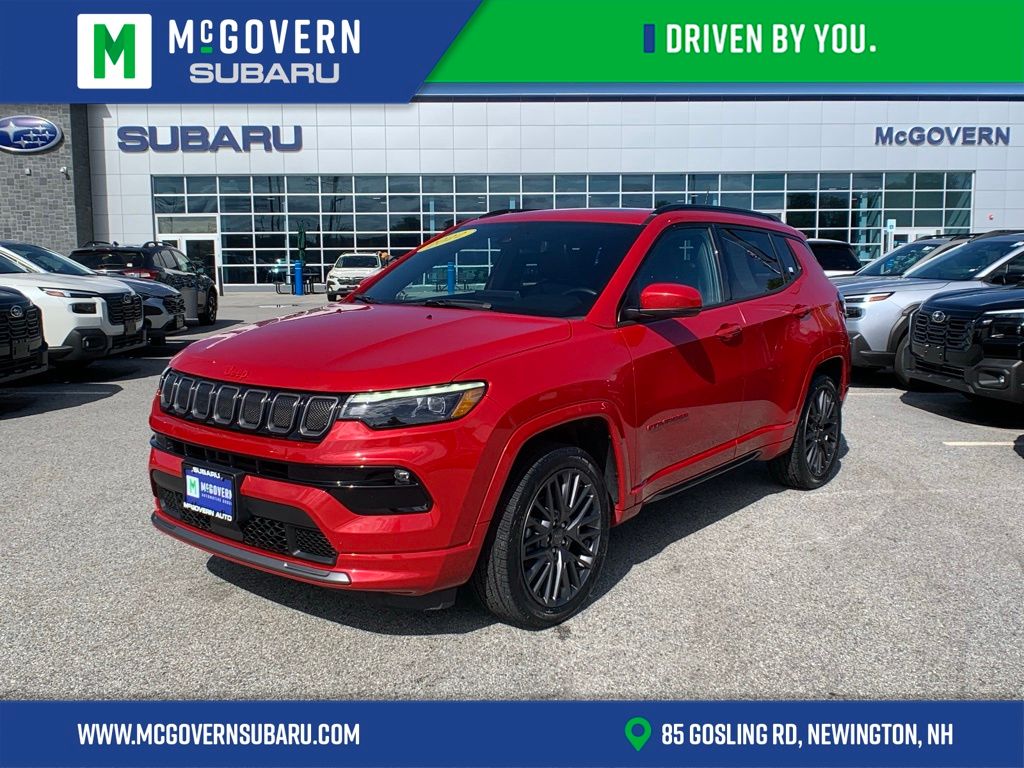 Redline Pearlcoat 2022 Jeep Compass SUV / Crossover Four-Wheel Drive 9-Speed Automatic