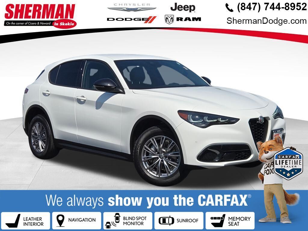 Milano White 2024 Alfa Romeo Stelvio SUV / Crossover Rear-Wheel Drive 8-Speed Automatic