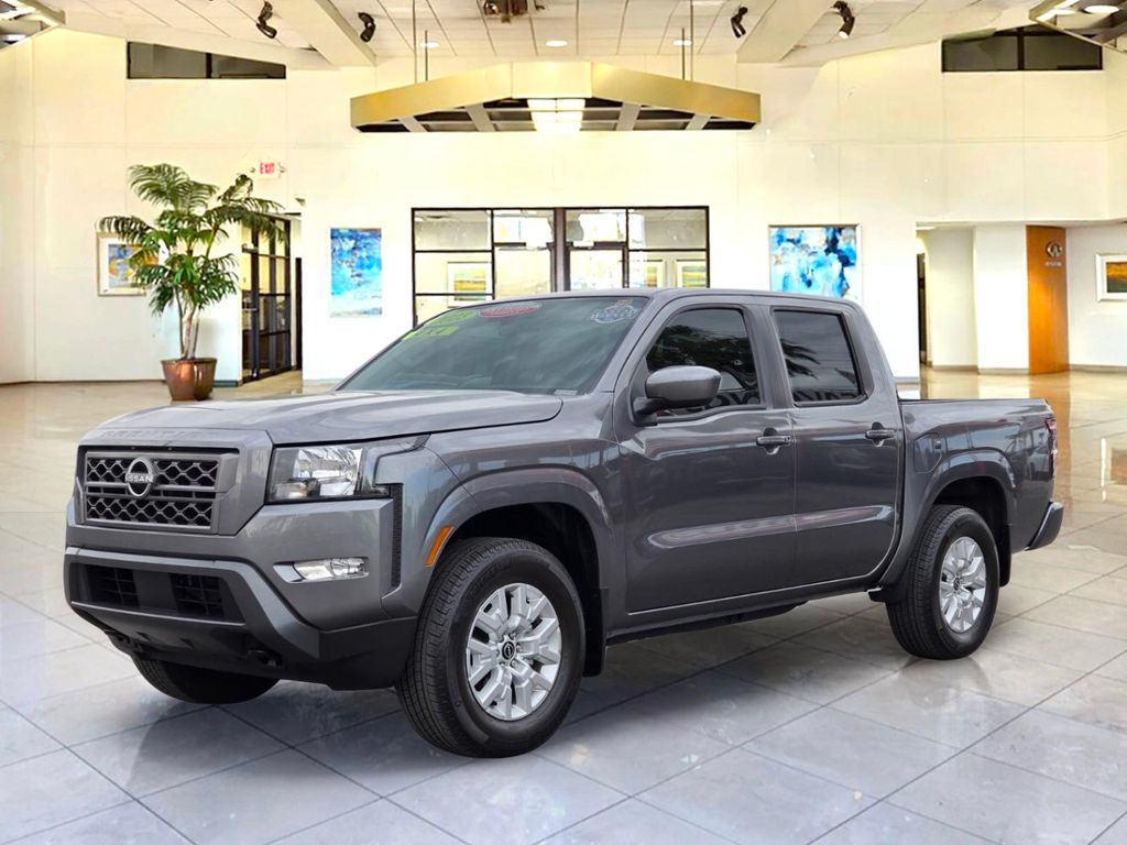 Gray (Gun Metallic) 2023 Nissan Frontier Pickup Truck Four-Wheel Drive 9-Speed Automatic