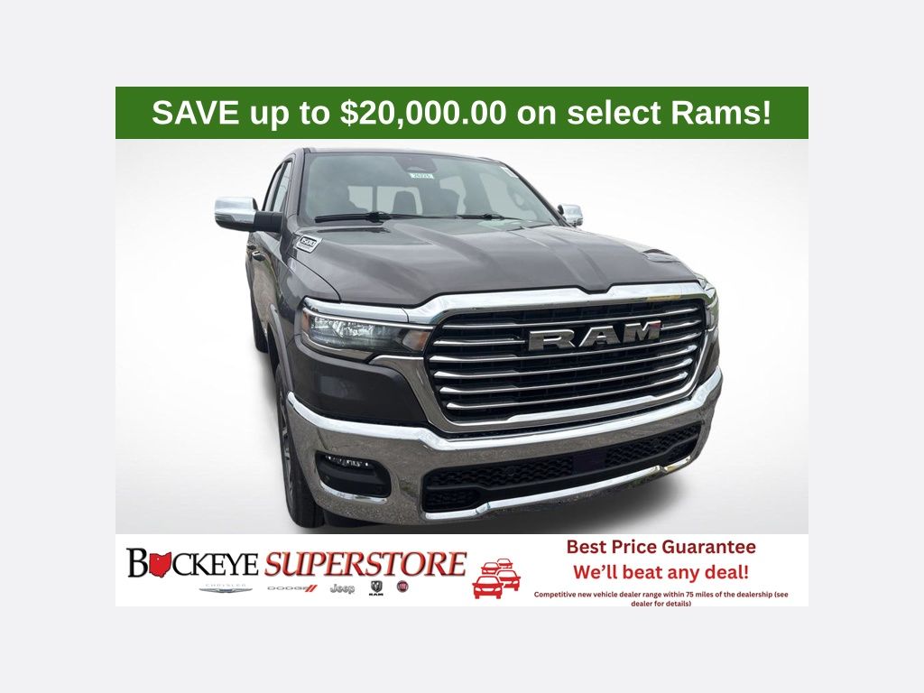 Crystal Metallic 2026 RAM 1500 Pickup Truck Four-Wheel Drive 8-Speed Automatic