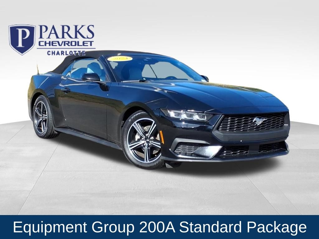 Shadow Black 2024 Ford Mustang EcoBoost Premium Convertible RWD Convertible Rear-Wheel Drive Automatic