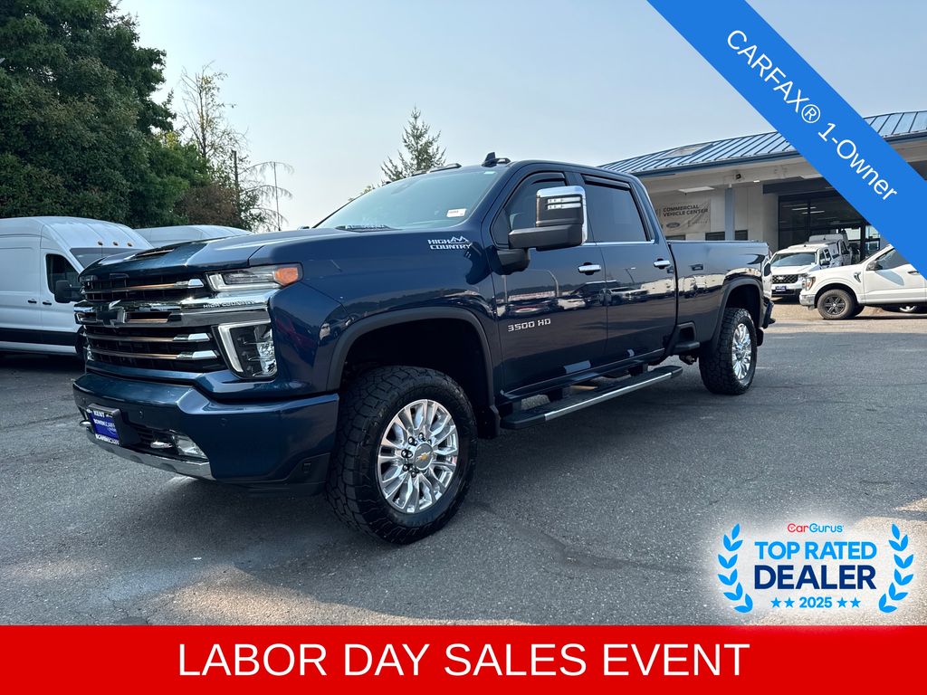 Northsky Blue Metallic 2022 Chevrolet Silverado 3500HD Pickup Truck Four-Wheel Drive Automatic