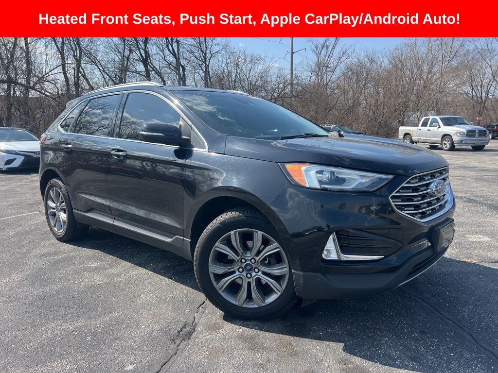 Agate Black Metallic 2019 Ford Edge Titanium FWD SUV / Crossover Front-Wheel Drive 8-Speed Automatic
