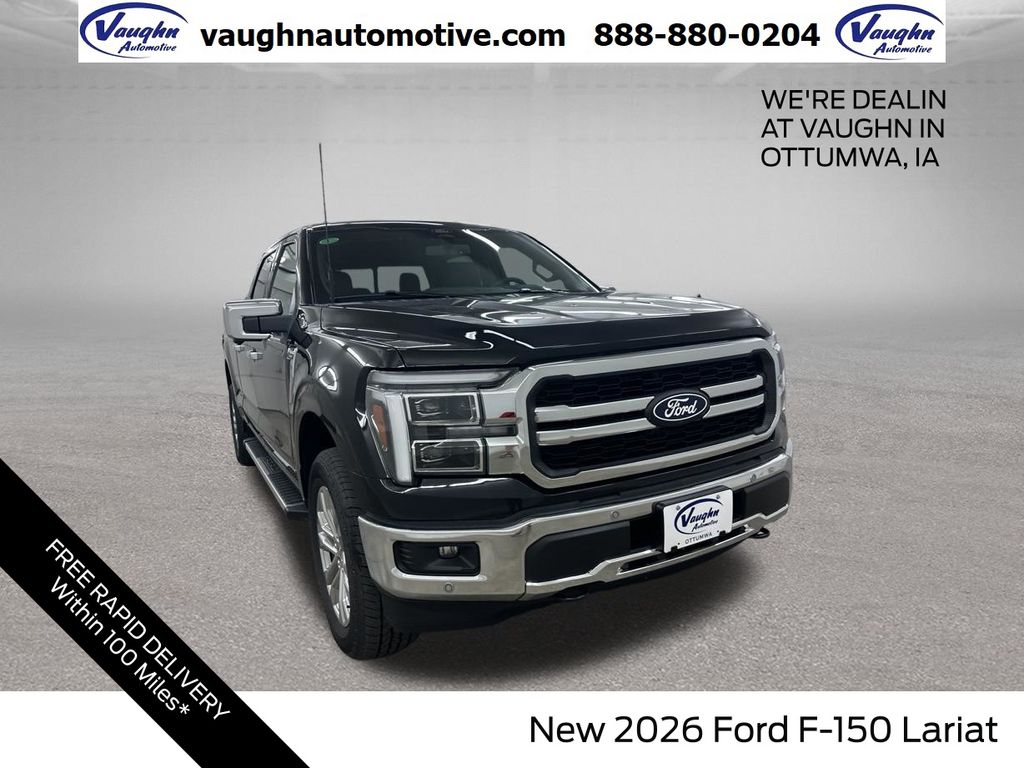 Black Metallic 2026 Ford F-150 Pickup Truck Four-Wheel Drive Automatic