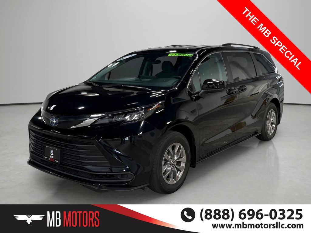 Black 2024 Toyota Sienna Minivan All-Wheel Drive Continuously Variable Transmission